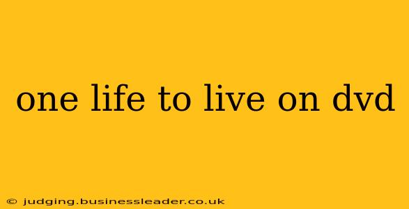 one life to live on dvd