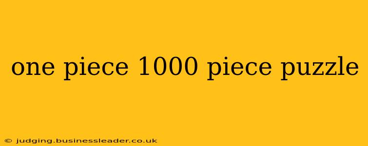 one piece 1000 piece puzzle