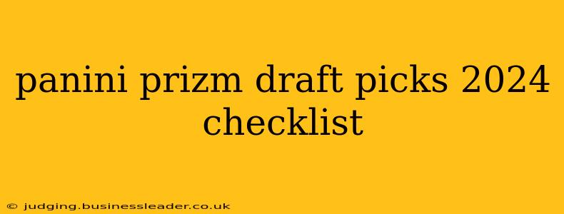 panini prizm draft picks 2024 checklist