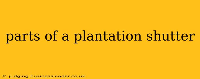 parts of a plantation shutter