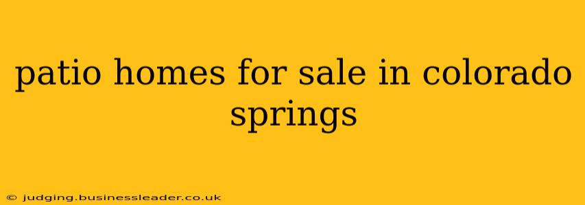 patio homes for sale in colorado springs