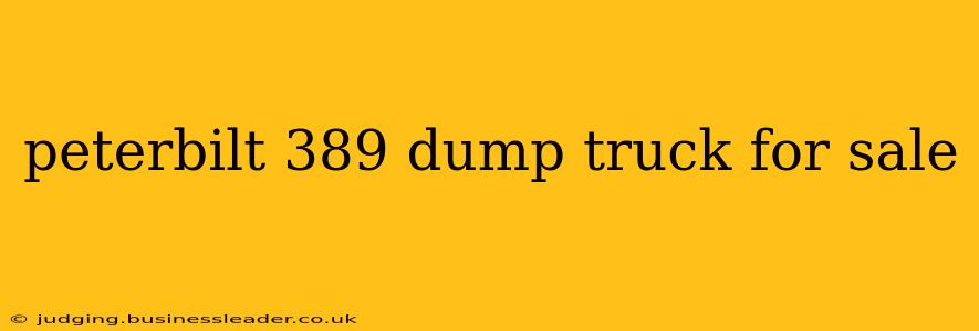 peterbilt 389 dump truck for sale