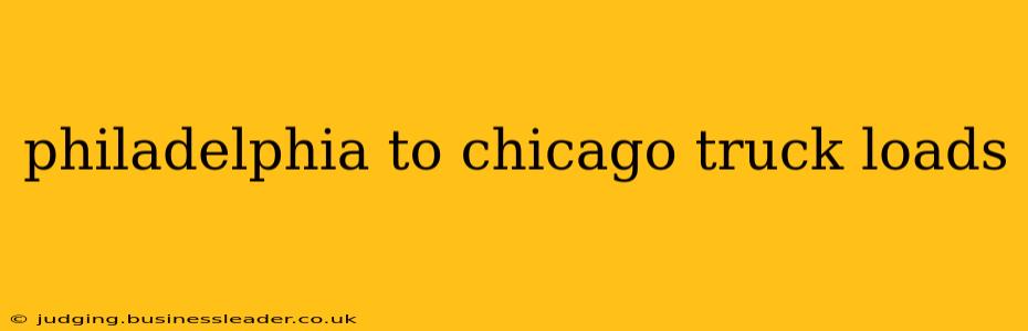 philadelphia to chicago truck loads