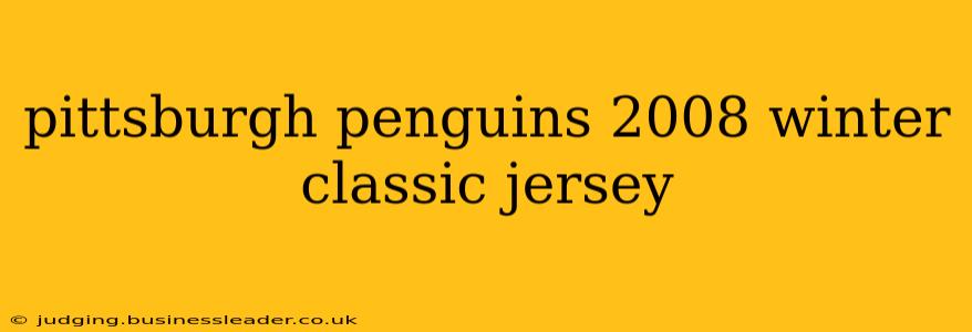 pittsburgh penguins 2008 winter classic jersey
