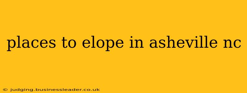 places to elope in asheville nc