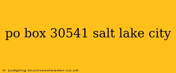 po box 30541 salt lake city