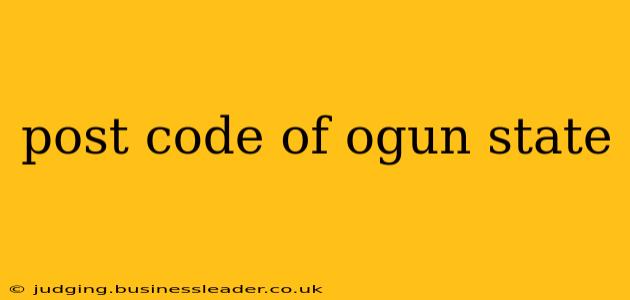 post code of ogun state