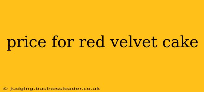 price for red velvet cake