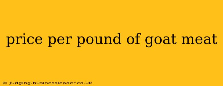 price per pound of goat meat