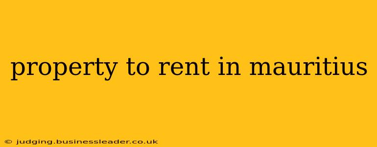 property to rent in mauritius