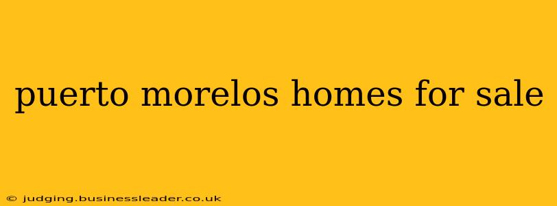 puerto morelos homes for sale
