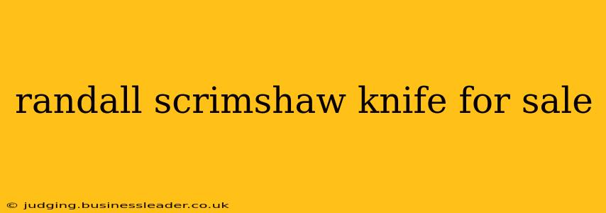 randall scrimshaw knife for sale