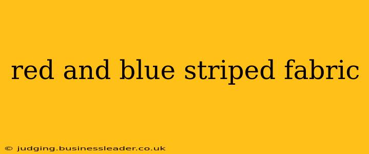 red and blue striped fabric