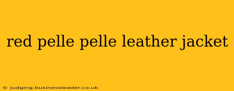 red pelle pelle leather jacket