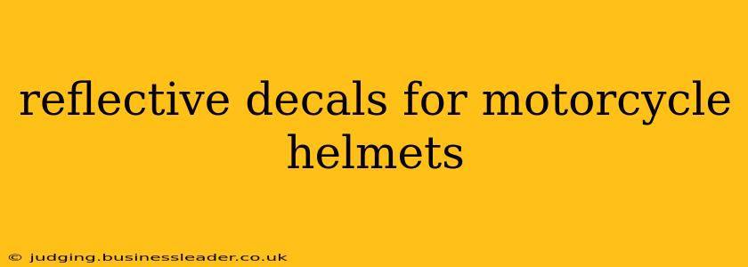 reflective decals for motorcycle helmets