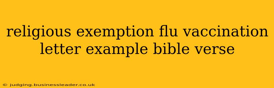 religious exemption flu vaccination letter example bible verse