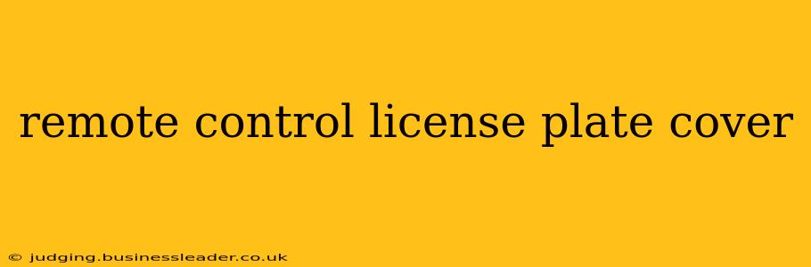 remote control license plate cover