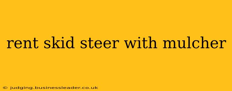 rent skid steer with mulcher