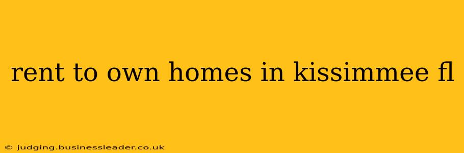 rent to own homes in kissimmee fl