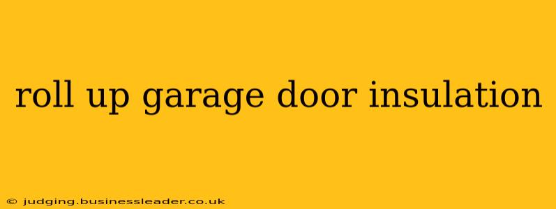 roll up garage door insulation
