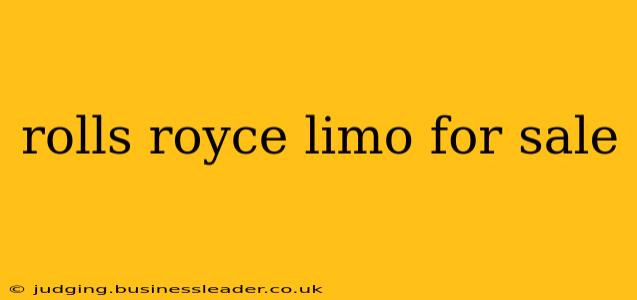 rolls royce limo for sale