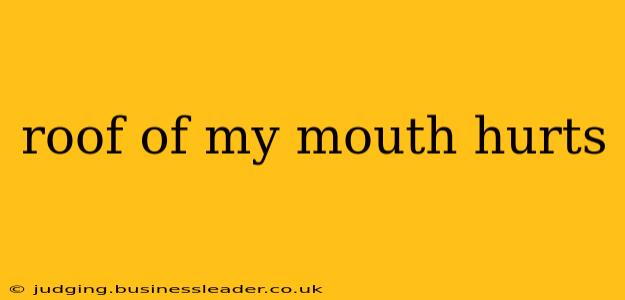 roof of my mouth hurts
