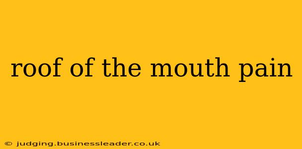 roof of the mouth pain