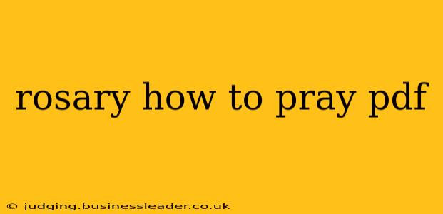 rosary how to pray pdf