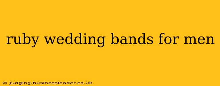 ruby wedding bands for men