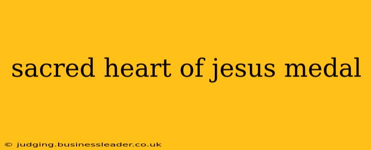 sacred heart of jesus medal