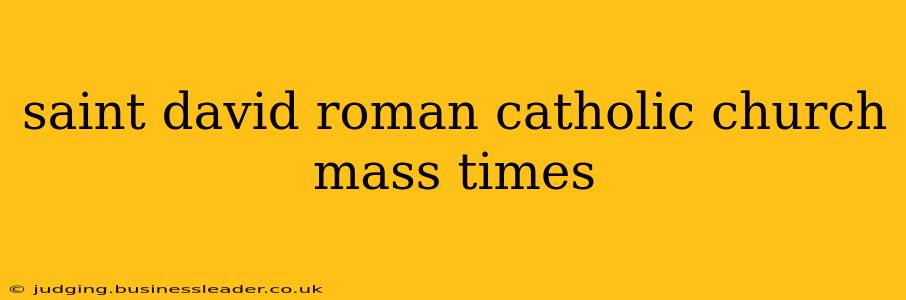 saint david roman catholic church mass times