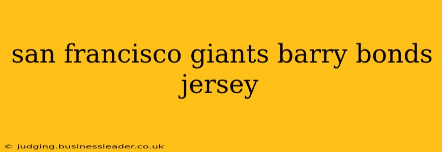 san francisco giants barry bonds jersey
