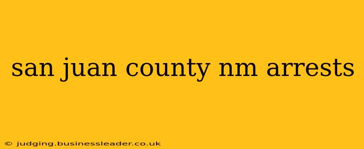 san juan county nm arrests