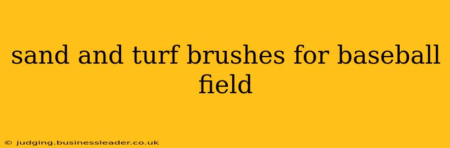 sand and turf brushes for baseball field