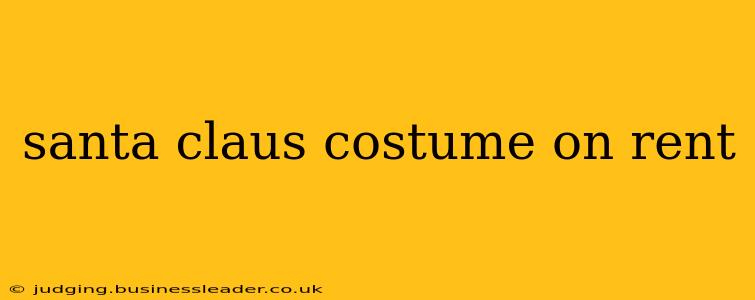 santa claus costume on rent
