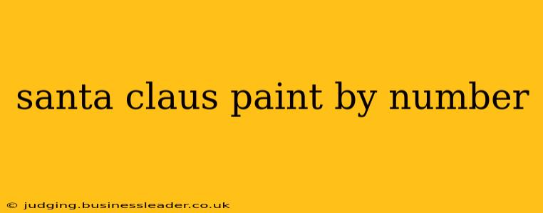 santa claus paint by number