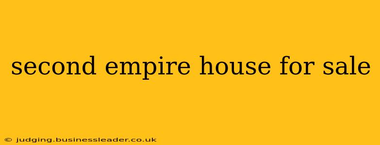 second empire house for sale
