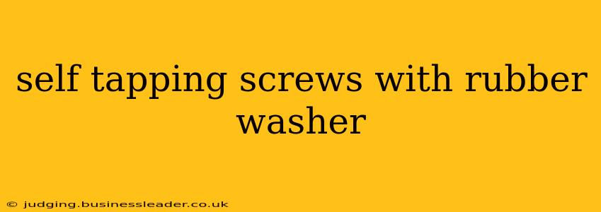 self tapping screws with rubber washer