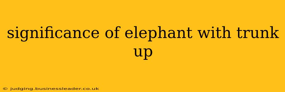 significance of elephant with trunk up