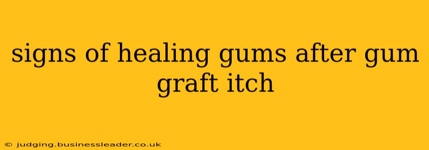 signs of healing gums after gum graft itch