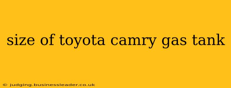 size of toyota camry gas tank