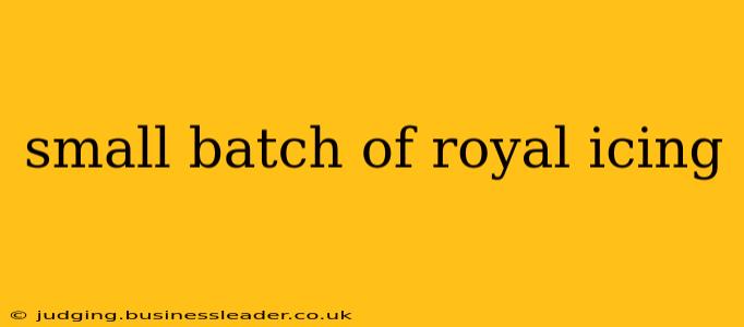 small batch of royal icing
