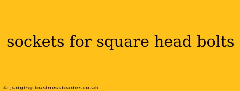 sockets for square head bolts