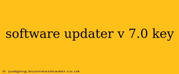 software updater v 7.0 key
