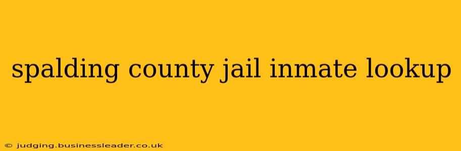 spalding county jail inmate lookup
