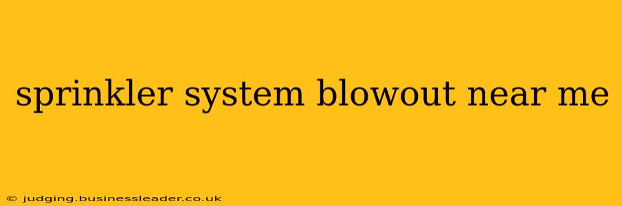 sprinkler system blowout near me