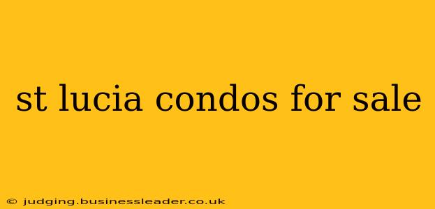 st lucia condos for sale