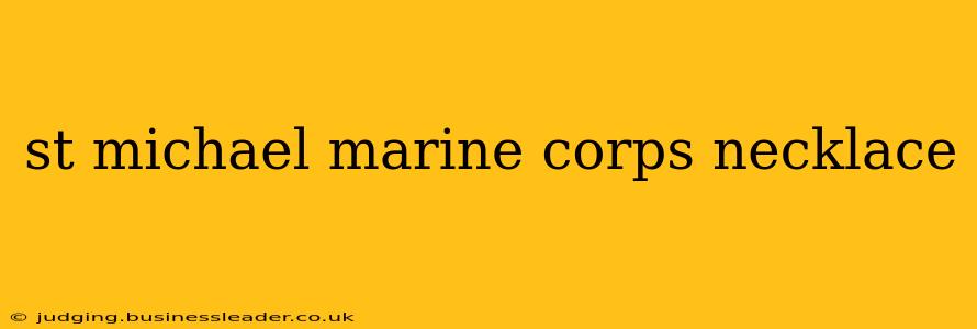 st michael marine corps necklace
