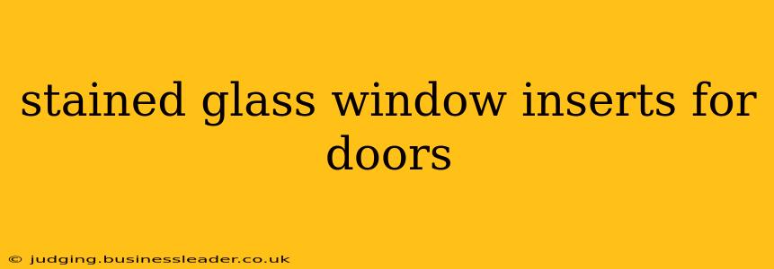 stained glass window inserts for doors
