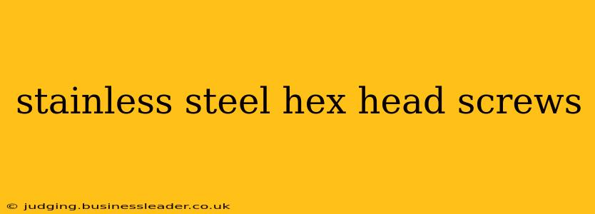 stainless steel hex head screws